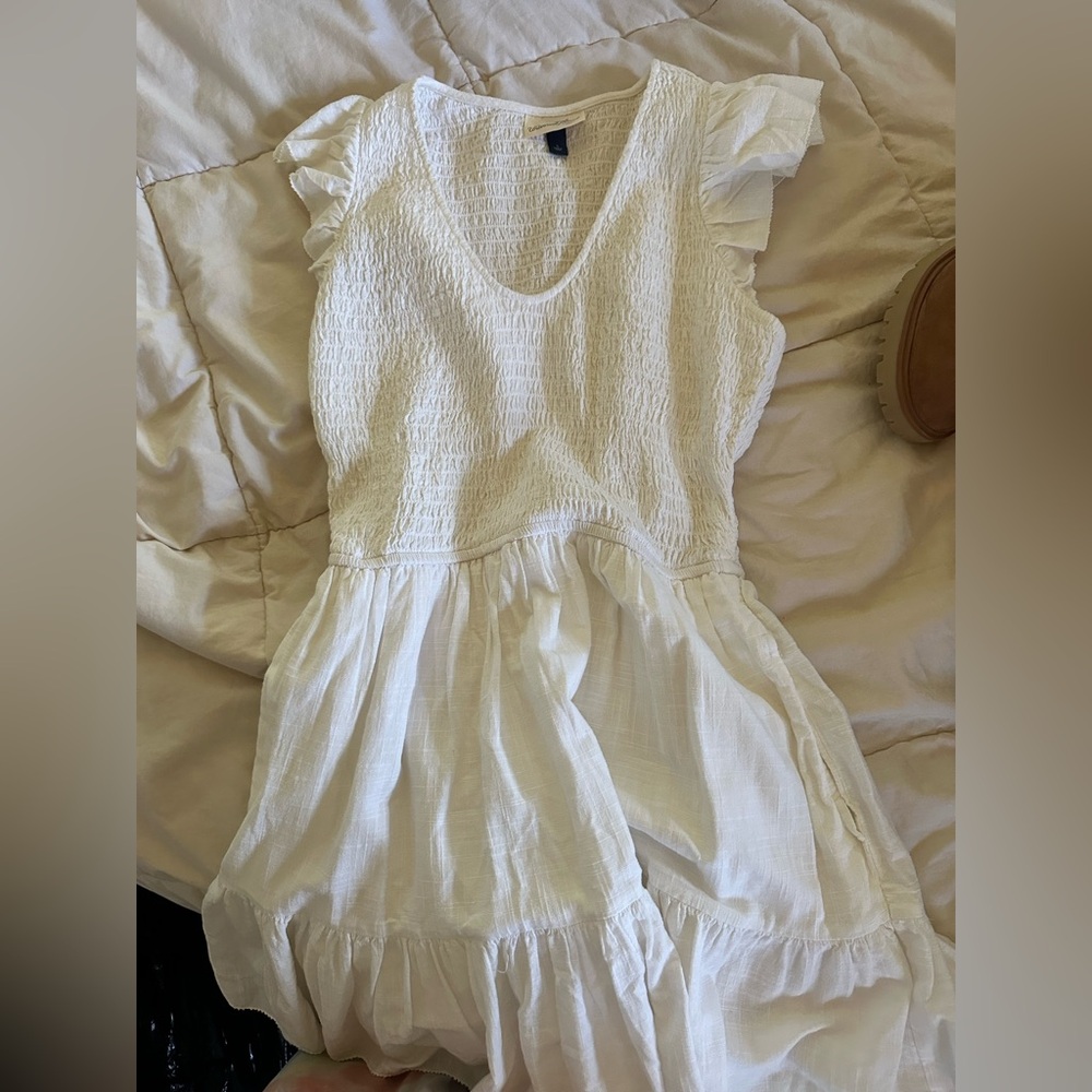 White Ruffled Dress